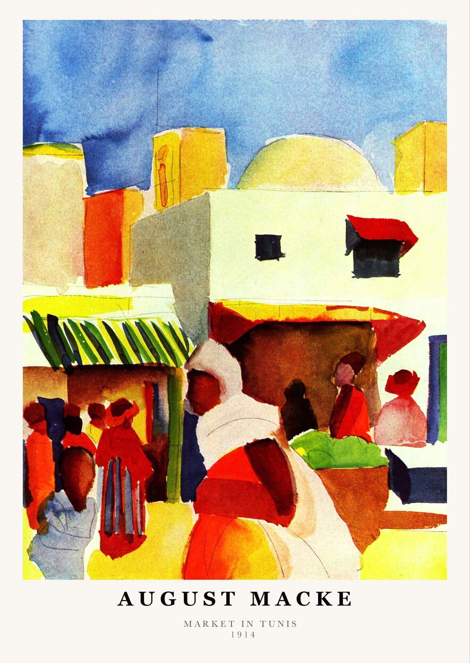 August Macke - Market in Tunis Poster