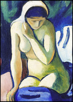 August Macke - Naked Girl with Headscarf
