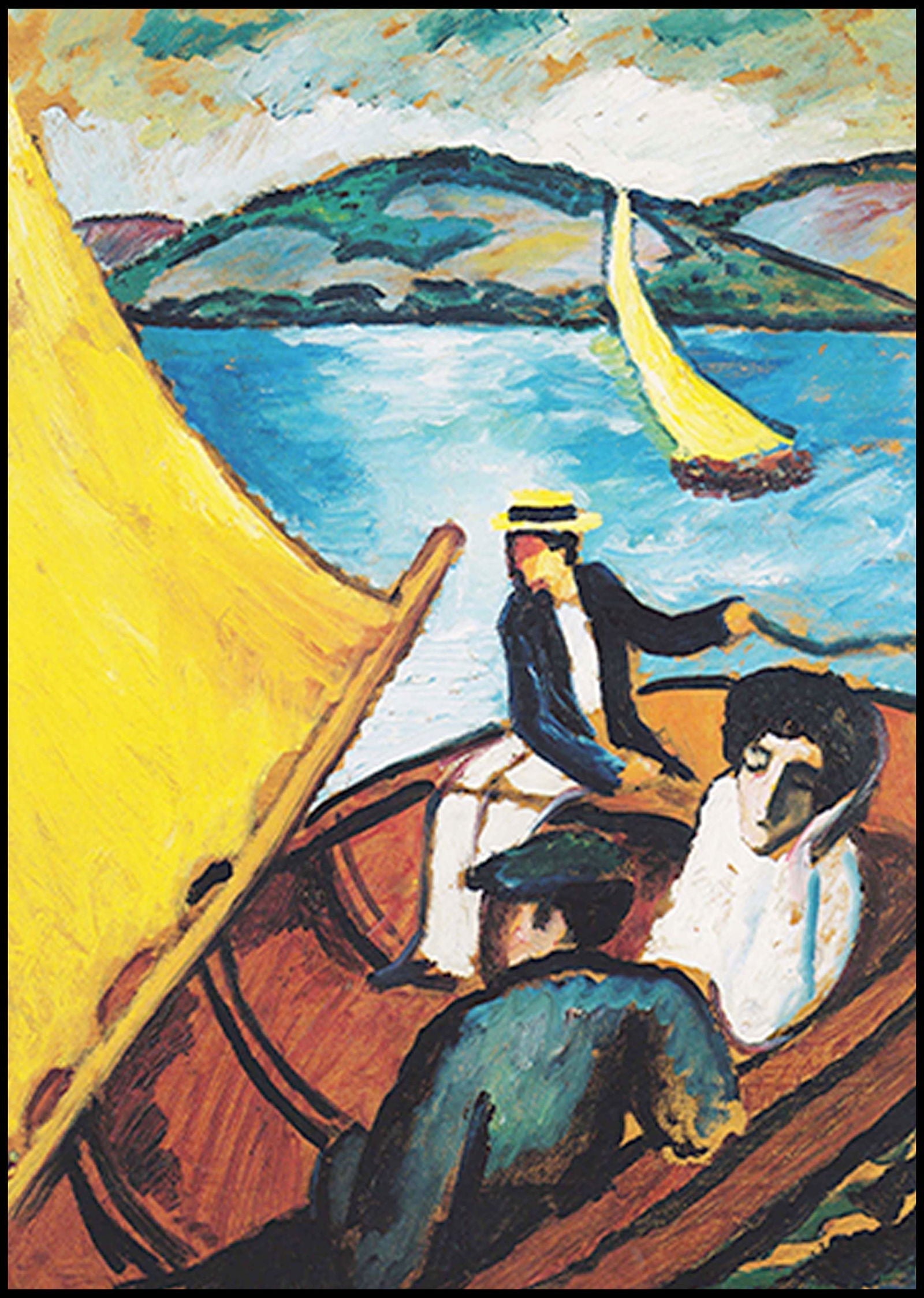 August Macke - Sailing Boat on the Tegernsee