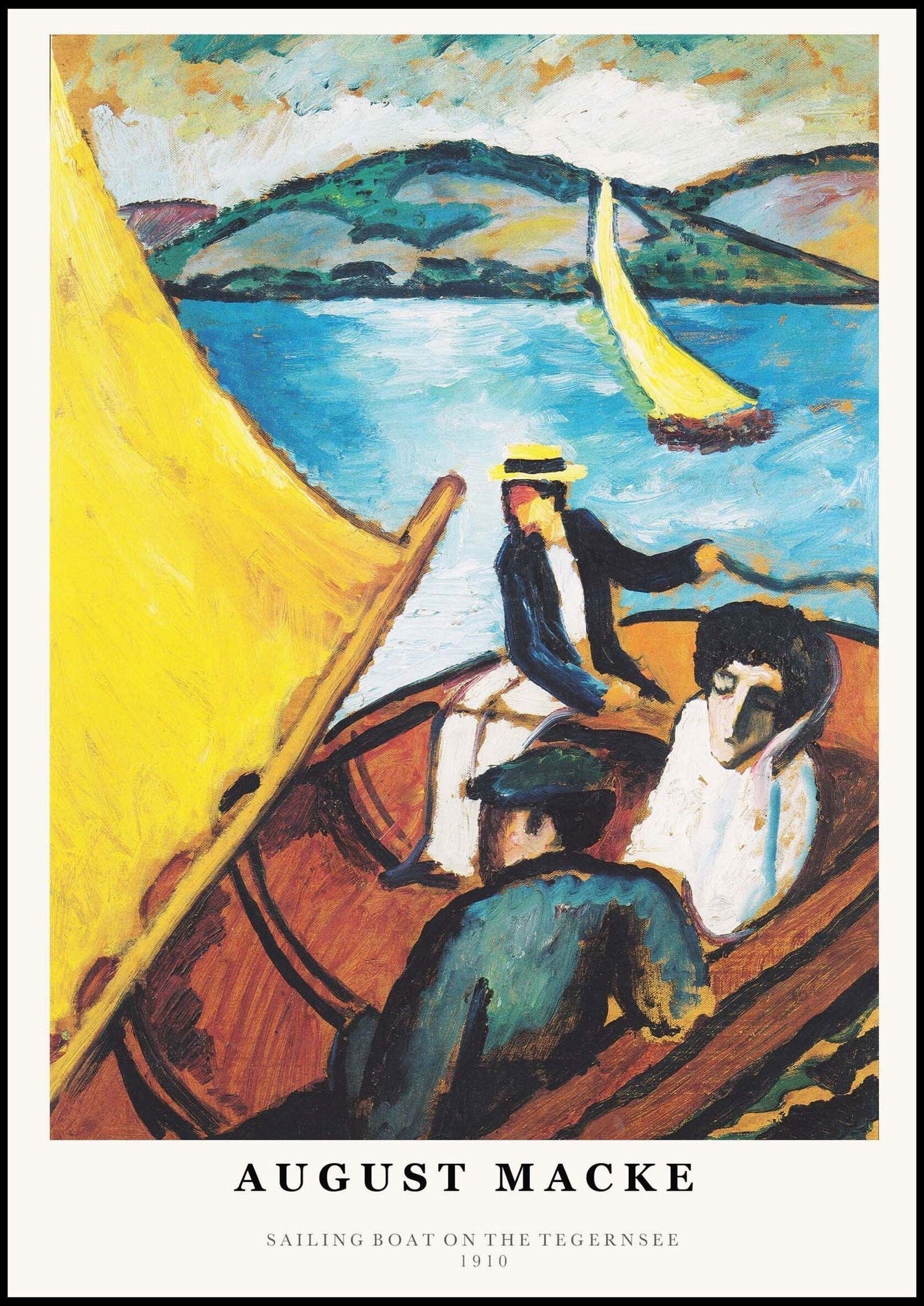 August Macke - Sailing Boat on the Tegernsee Poster