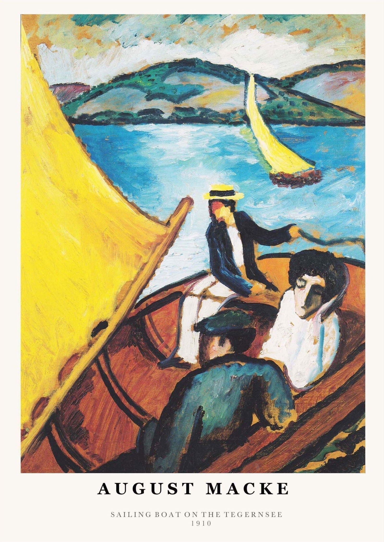 August Macke - Sailing Boat on the Tegernsee Poster