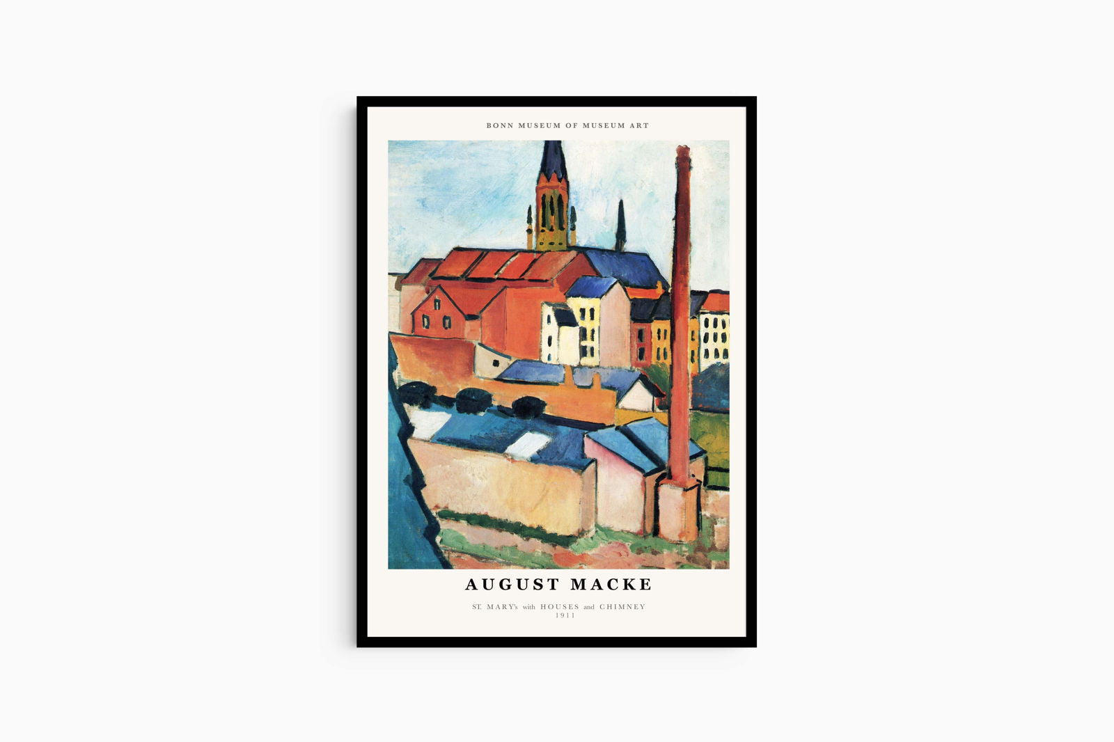 August Macke - St Mary with Houses and Chimneys Poster