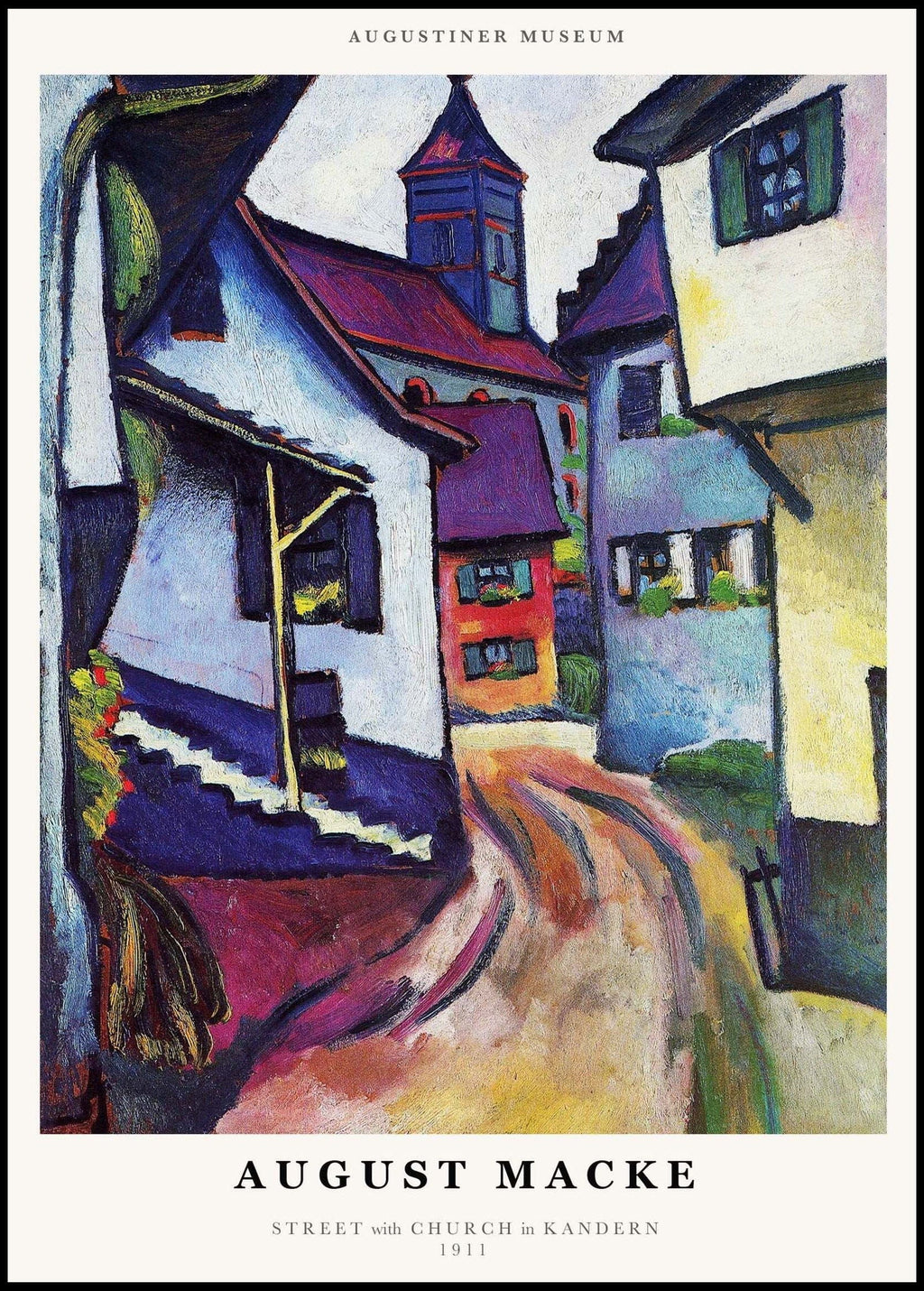 August Macke - Street with Church in Kandern Poster