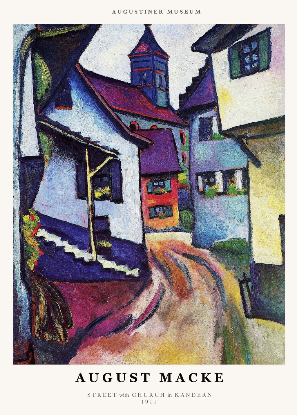 August Macke - Street with Church in Kandern Poster