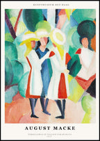 August Macke - Three Girls in Yellow Straw Hats Poster