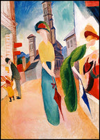 August Macke - Two Women in Front of a Hat Shop