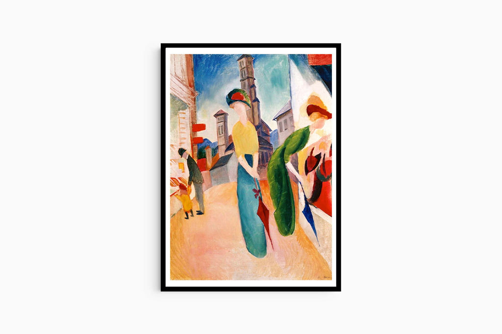 August Macke - Two Women in Front of a Hat Shop