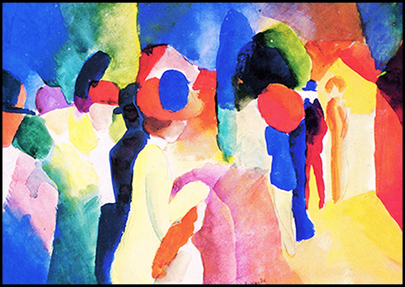 August Macke - With a Yellow Jacket