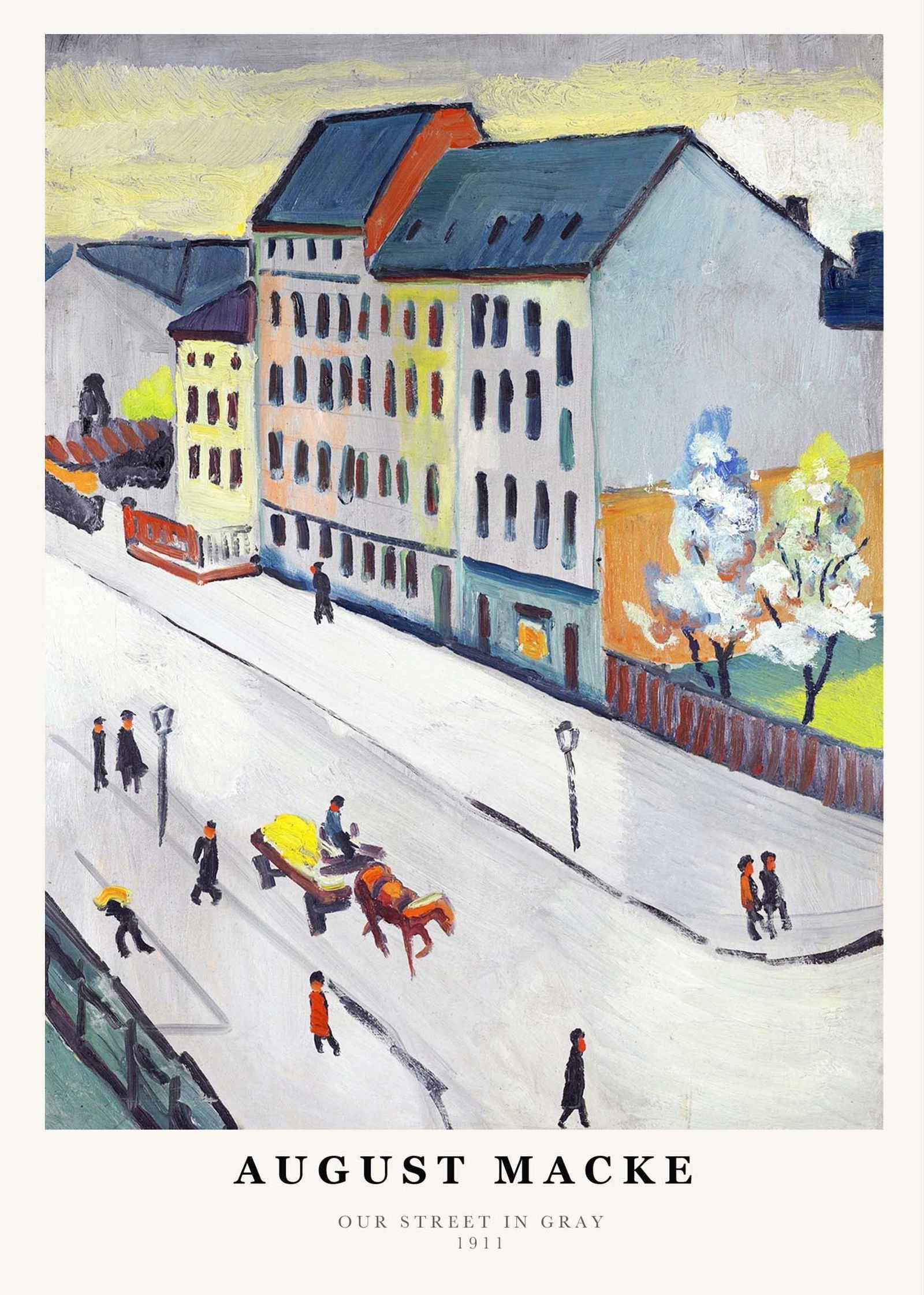Set of 2 Crime of Passion & Our Street in Gray | Contemporary Figurative & Expressionist Wall Art Prints