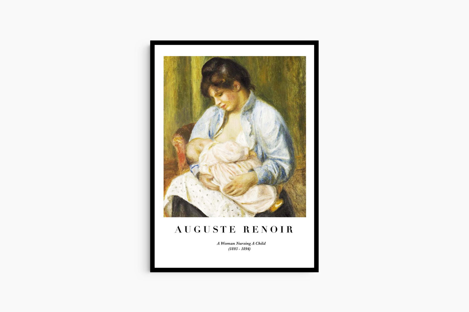 Auguste Renoir - A Woman Nursing a Child Poster