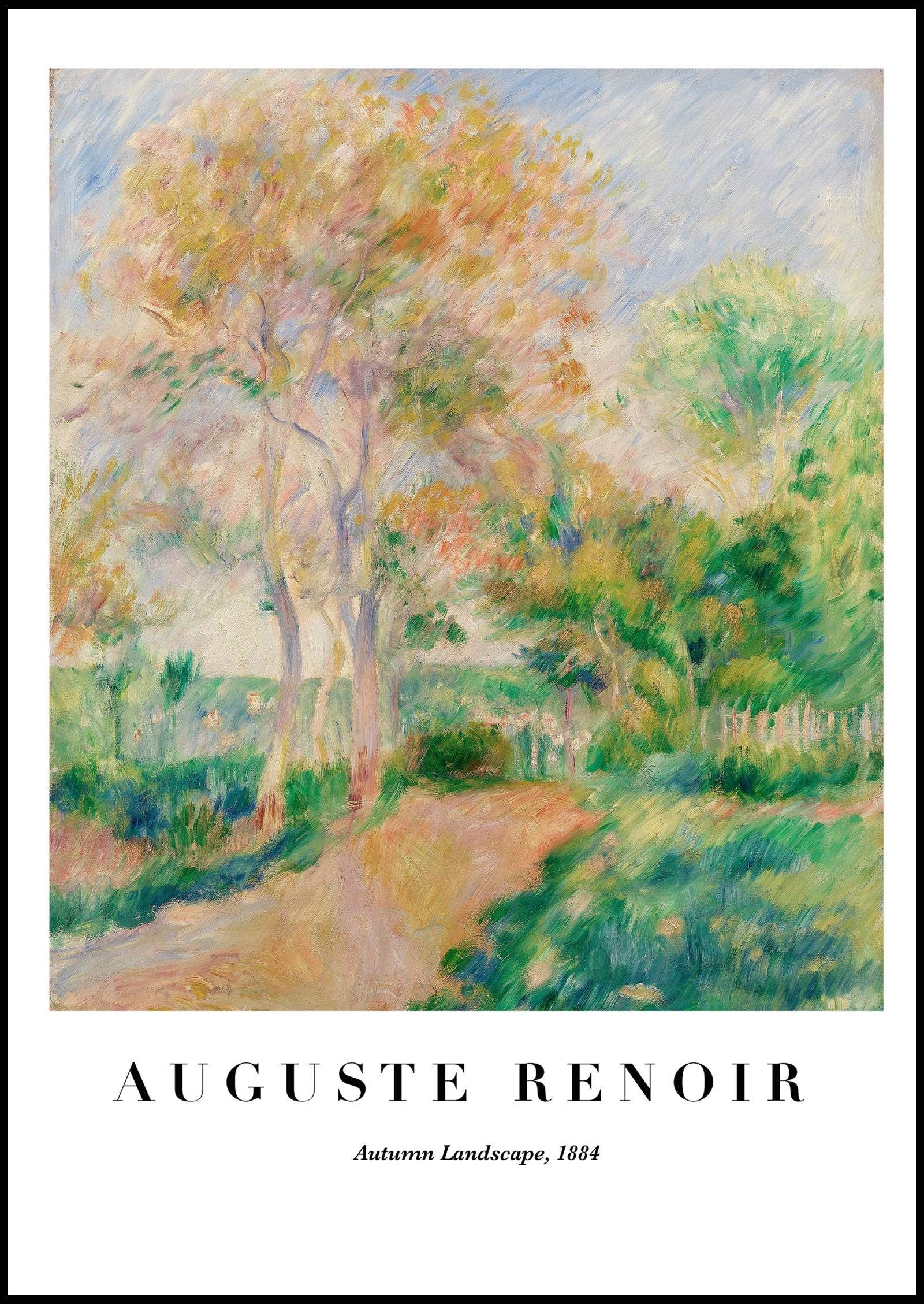Auguste Renoir - Autumn Landscape Poster - Hakyarts