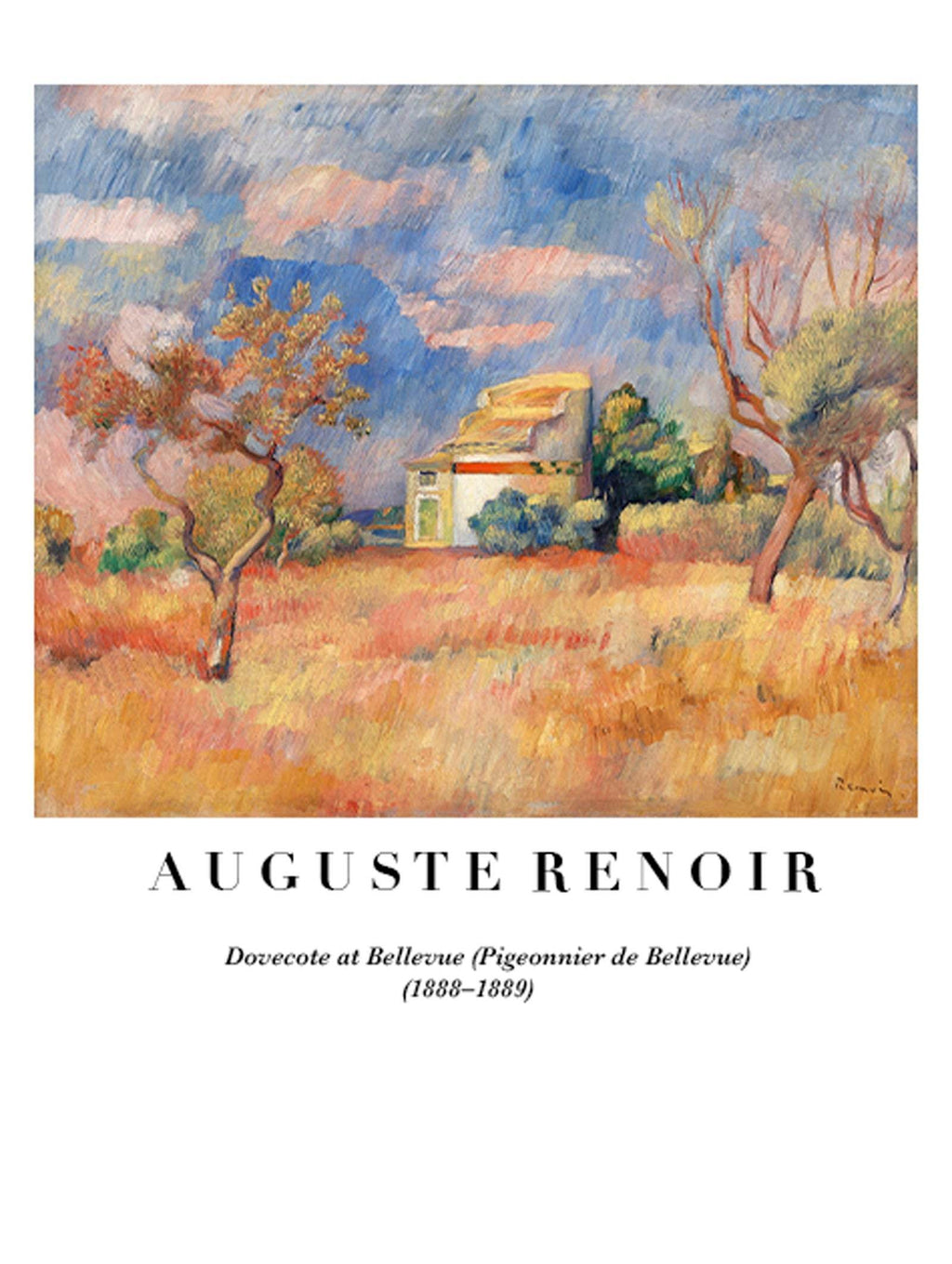 Auguste Renoir - Dovecote at Bellevue (Pigeonnier de Bellevue) Poster - Hakyarts