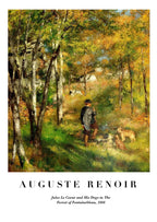 Auguste Renoir - Jules Le Coeur and His Dogs at the Forest of Fountaineblue Poster