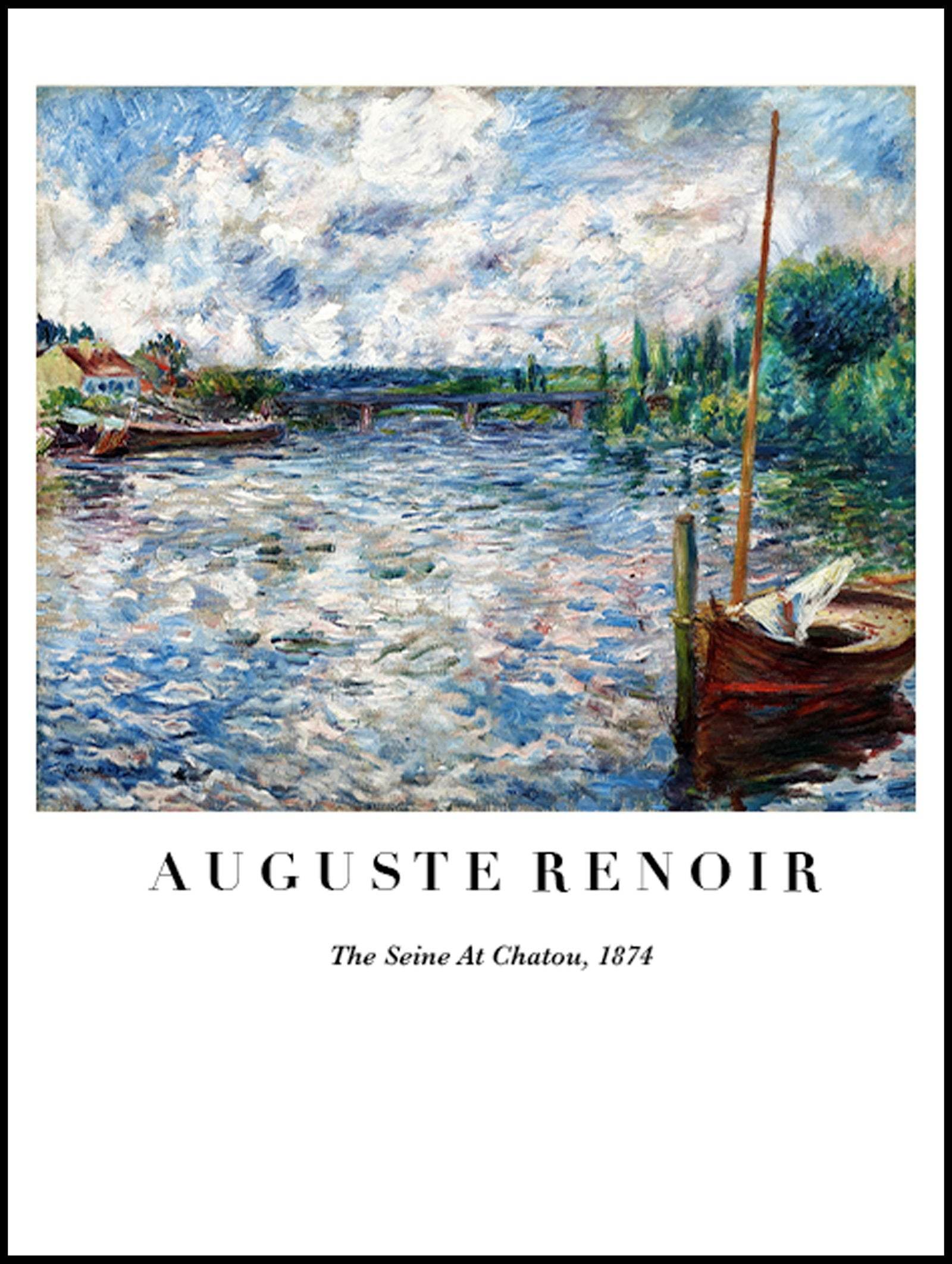 Auguste Renoir - The Seine at Chatou Poster - Hakyarts