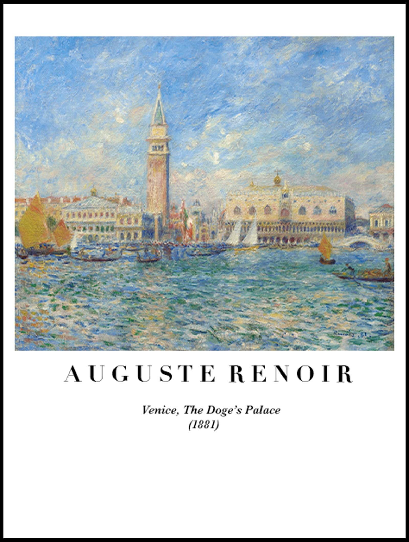 Auguste Renoir - Venice, The Doge's Palace Poster - Hakyarts