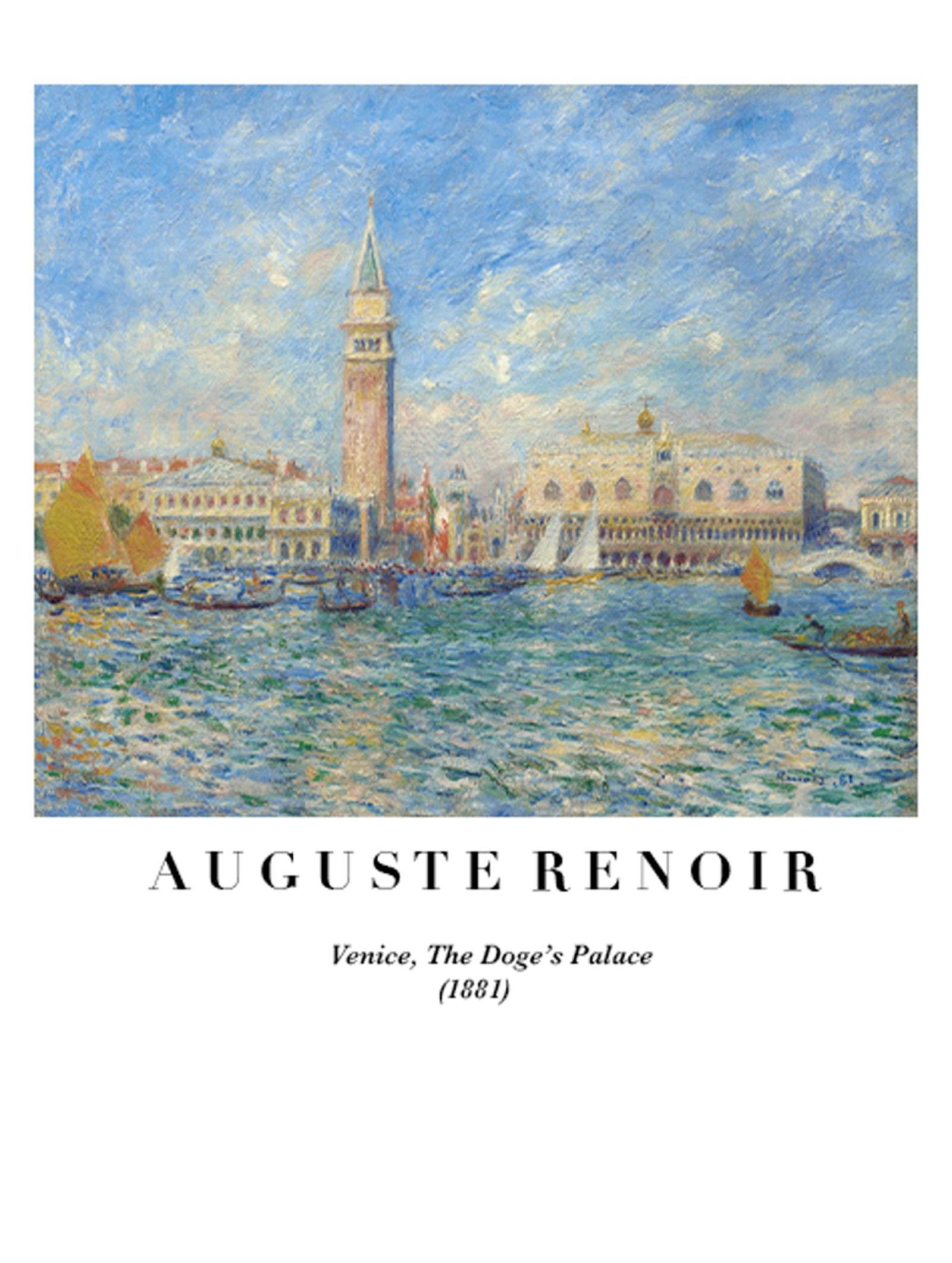 Auguste Renoir - Venice, The Doge's Palace Poster - Hakyarts