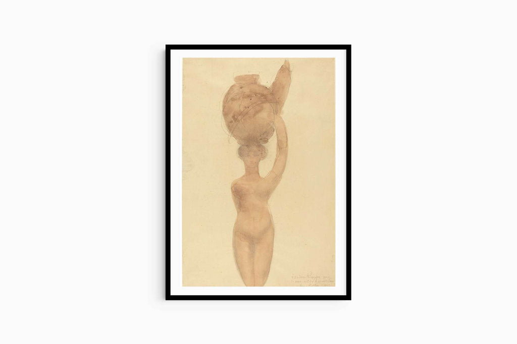 Auguste Rodin - Nude Woman Carrying Vase on Head - Hakyarts