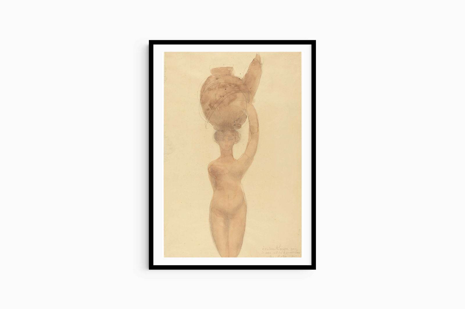 Auguste Rodin - Nude Woman Carrying Vase on Head - Hakyarts