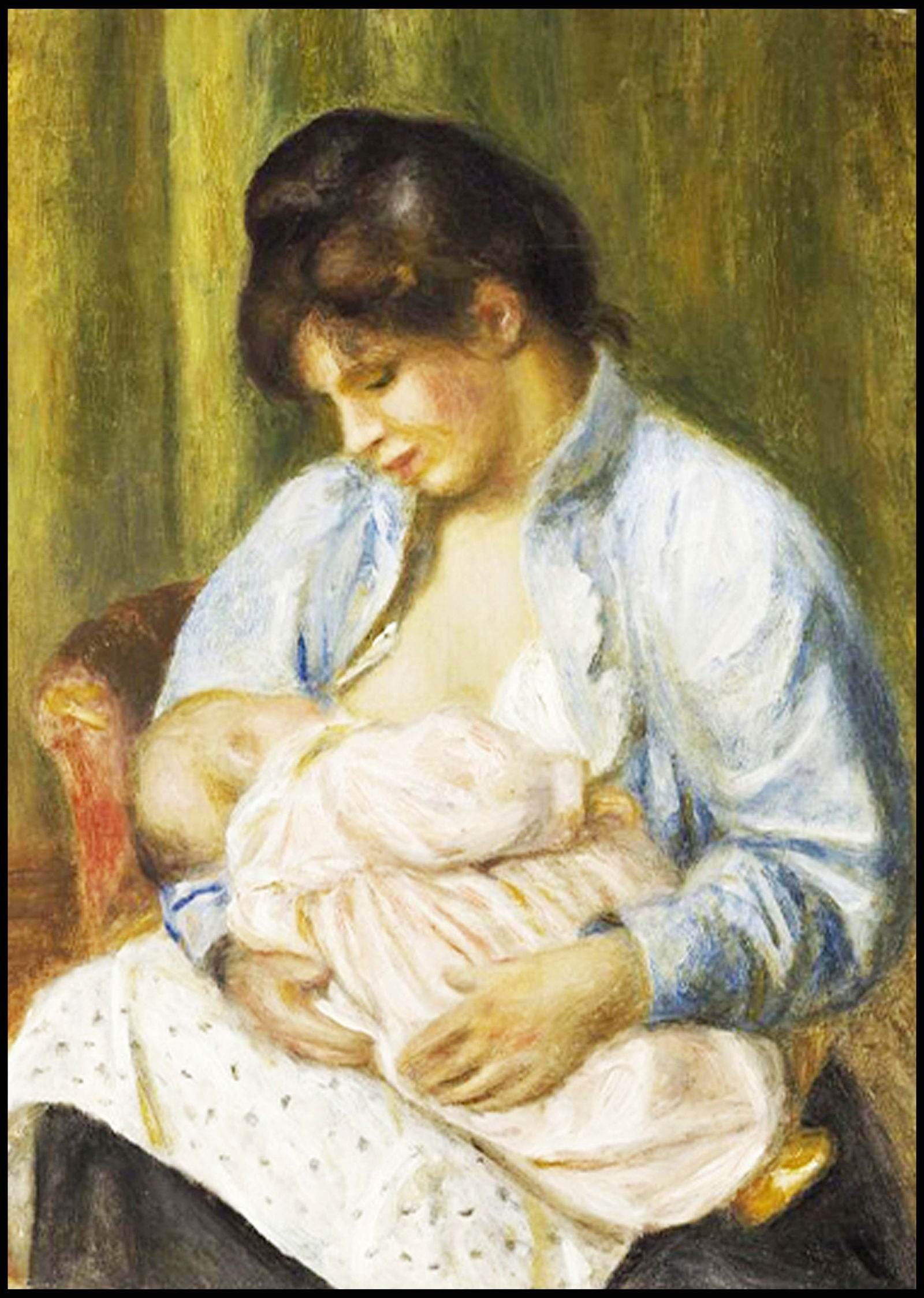 Auguster Renoir - A Woman Nursing a Child - Hakyarts