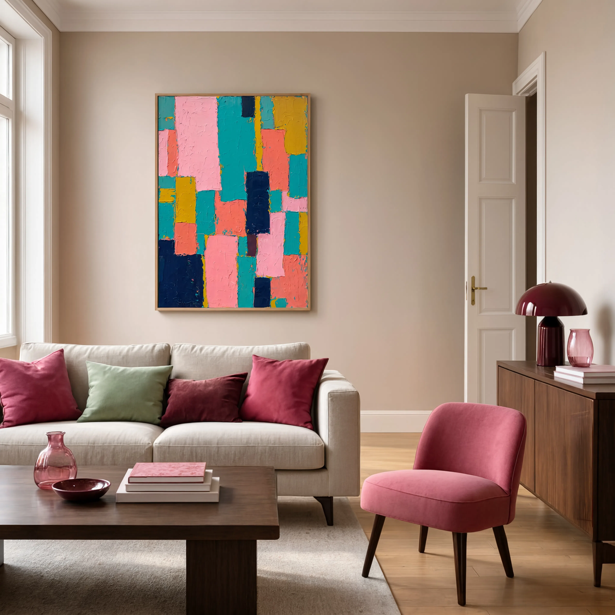 Impasto Color Fields I | Textured Contemporary Abstract Wall Art Print