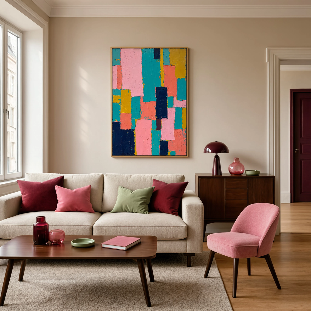 Impasto Color Fields I | Textured Contemporary Abstract Wall Art Print