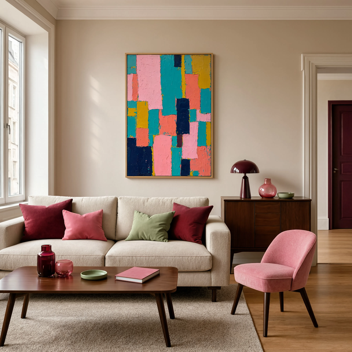 Impasto Color Fields I | Textured Contemporary Abstract Wall Art Print