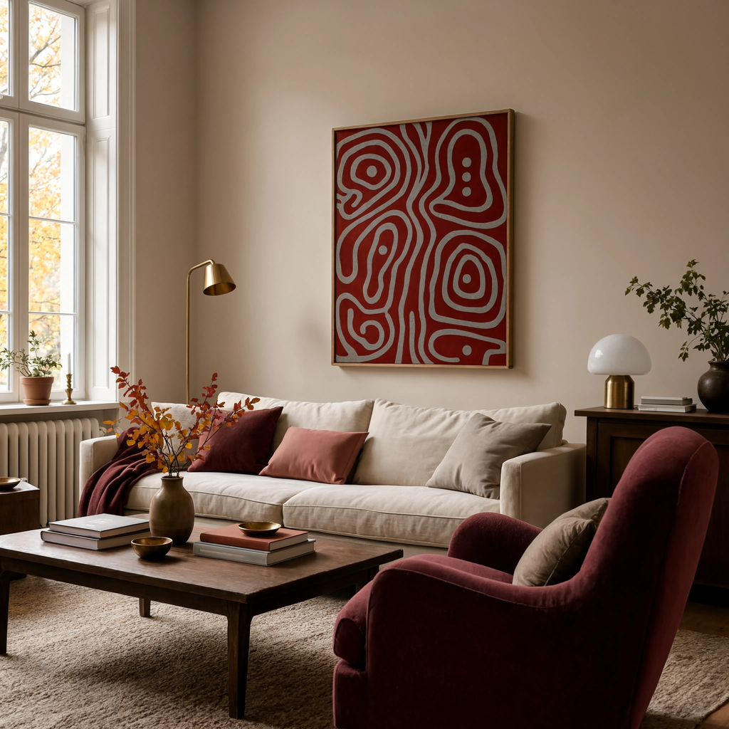 Red Labyrinth Series II | Contemporary Abstract Wall Art Print