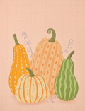 Autumn Pumpkins Series | Contemporary Still Life Wall Art Print