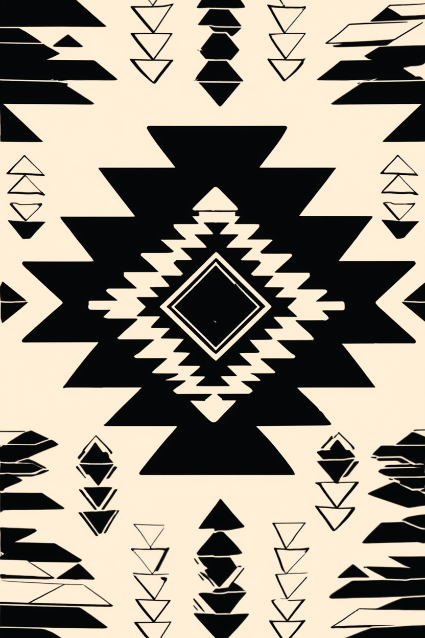 Traditional Aztec Inspired Art Print