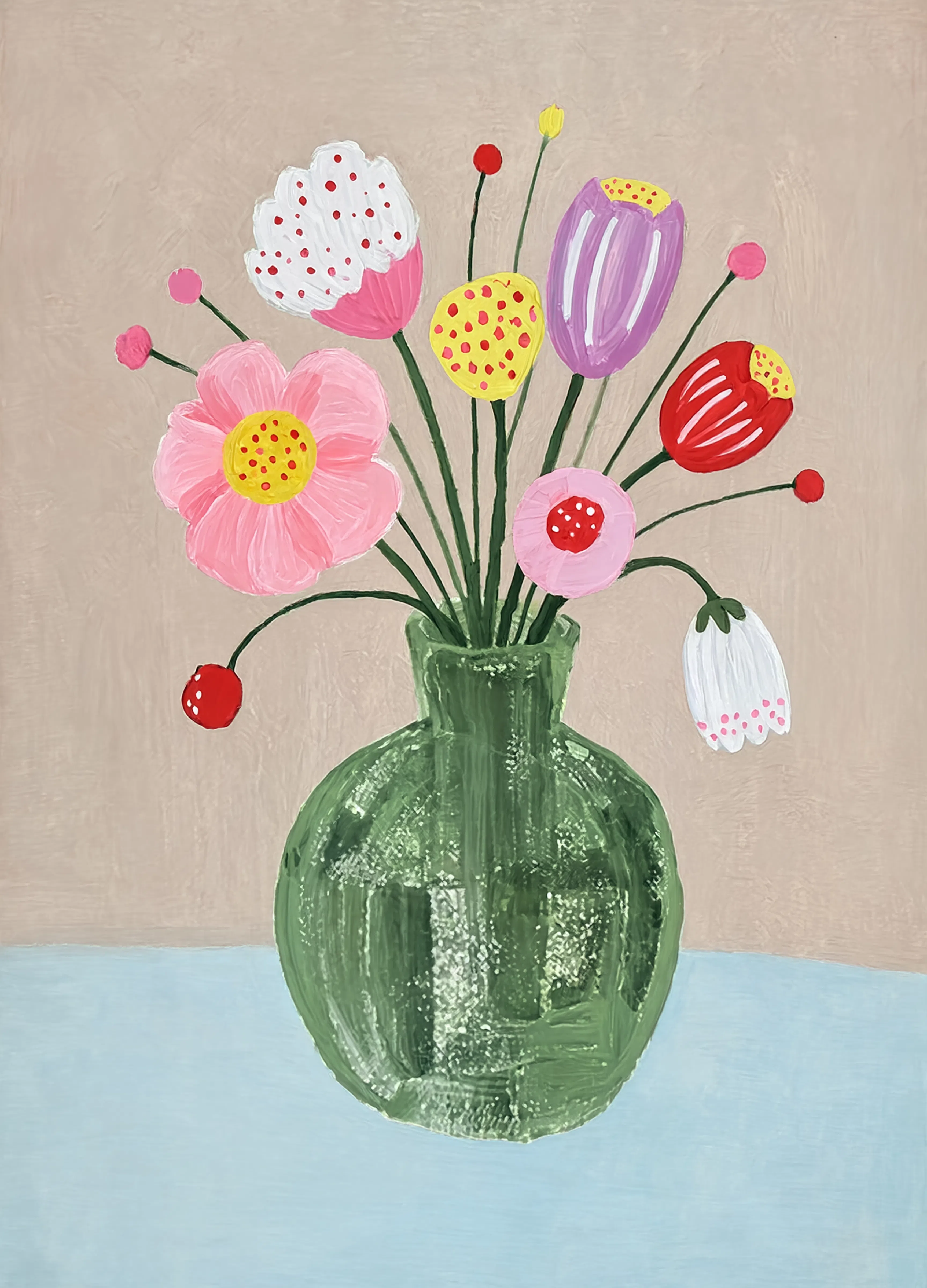Set of 4 | Minimalist Still Life & Coastal Gallery Wall Art Prints | 50×70 cm)