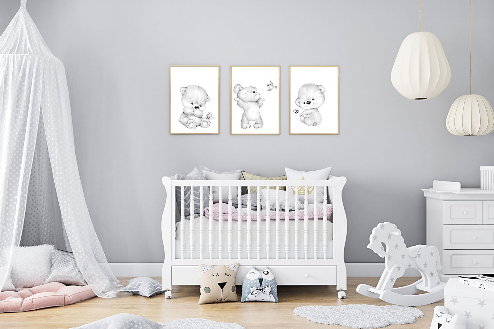 Baby Bear and Little Bee Poster