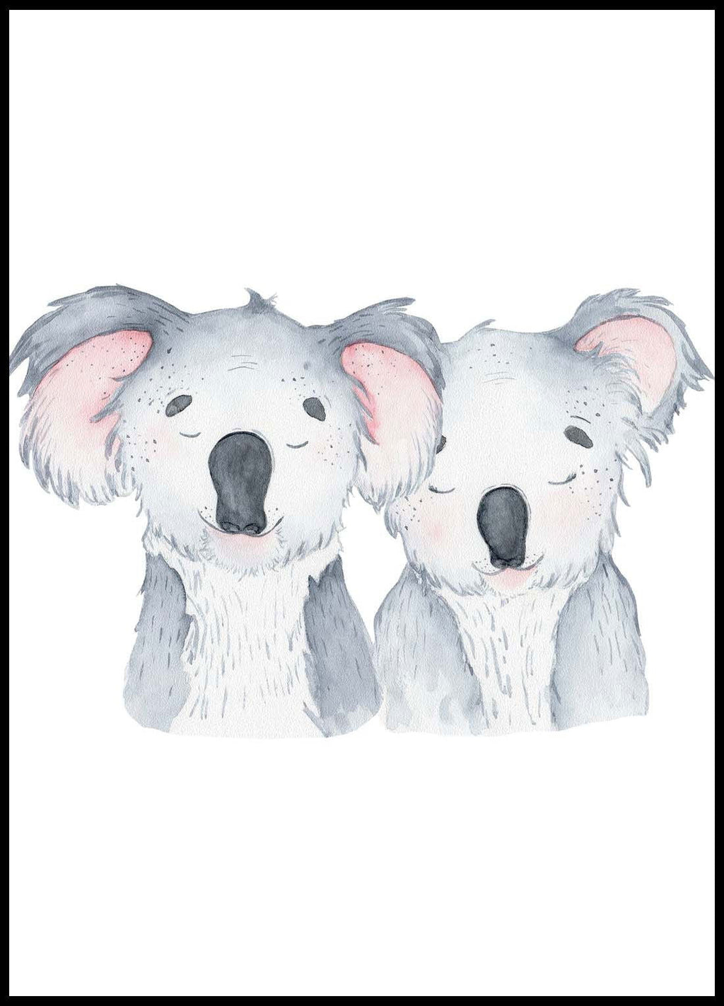 Baby Koala With Mother Poster