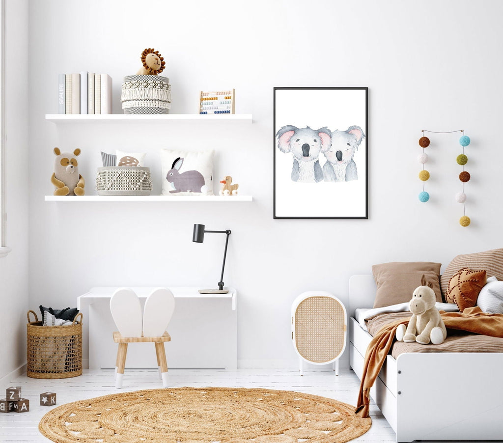 Baby Koala With Mother Poster