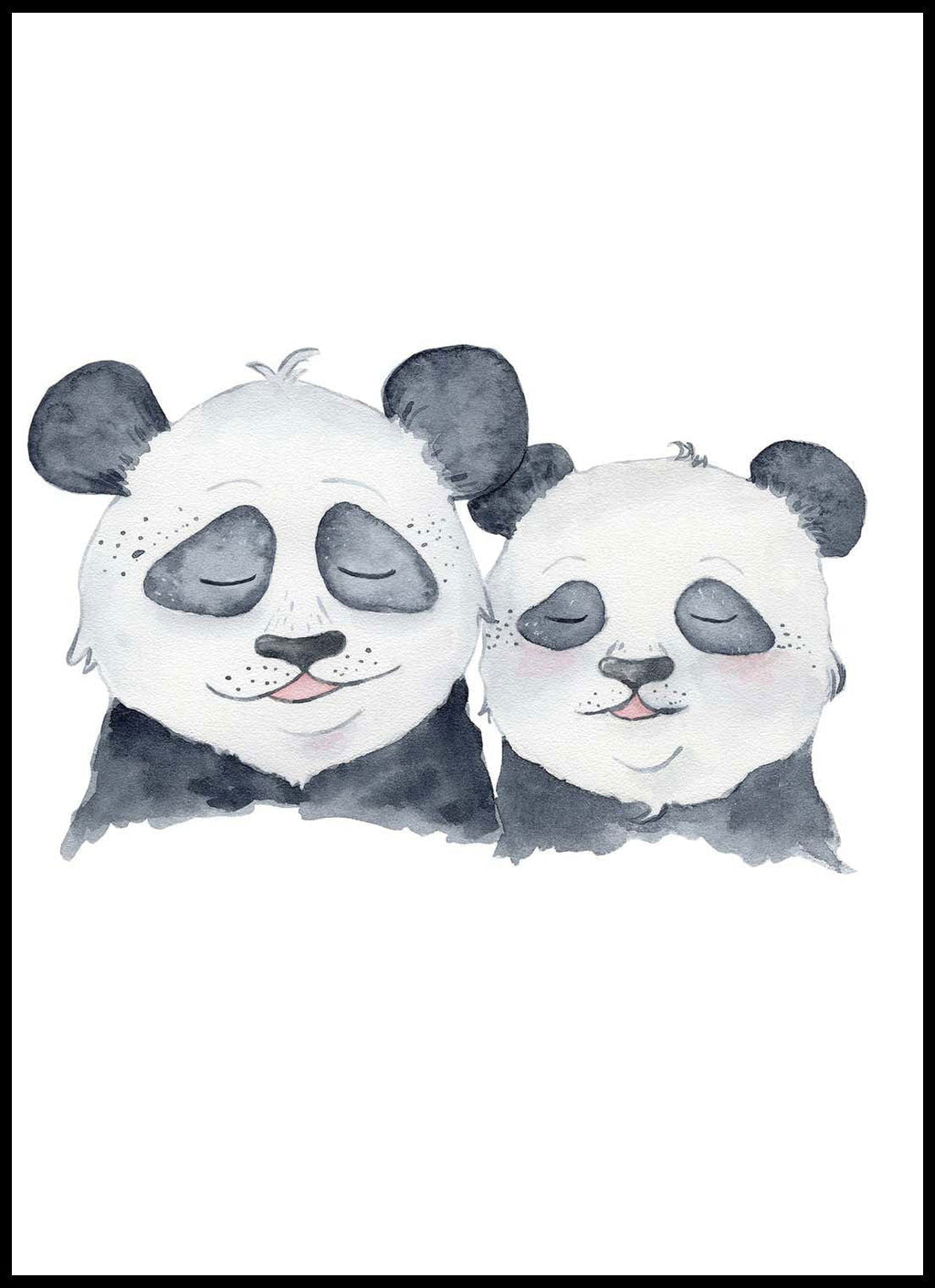 Baby Panda with Mother Poster