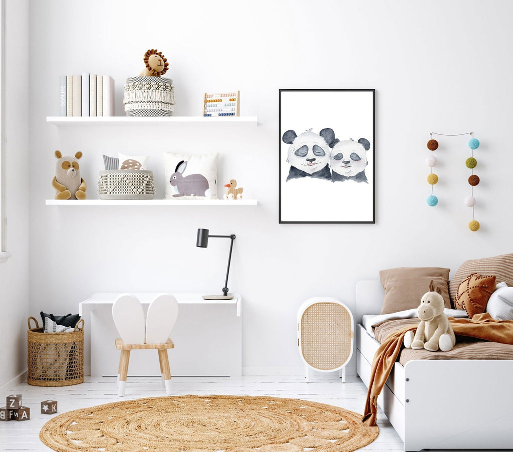 Baby Panda with Mother Poster