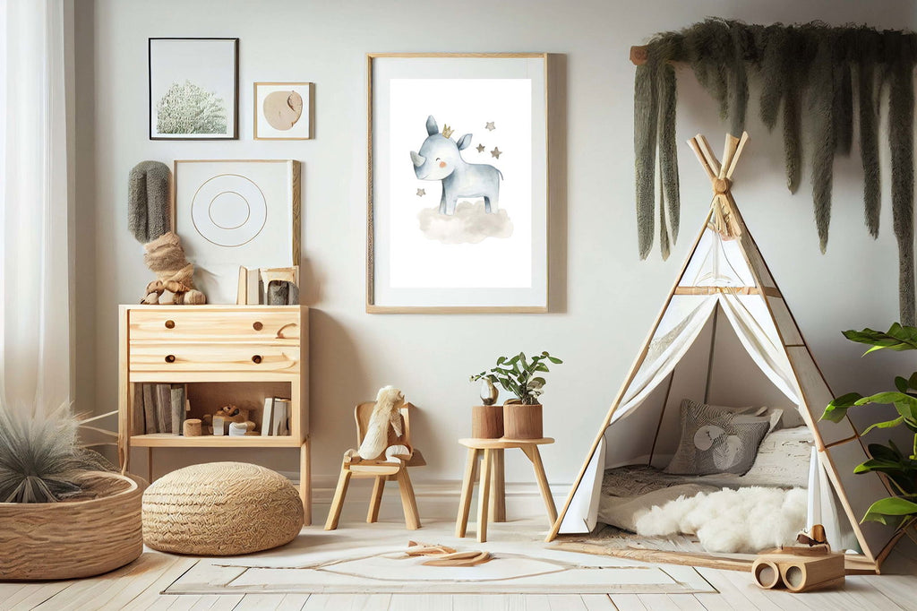 Baby Rhinoceros Poster