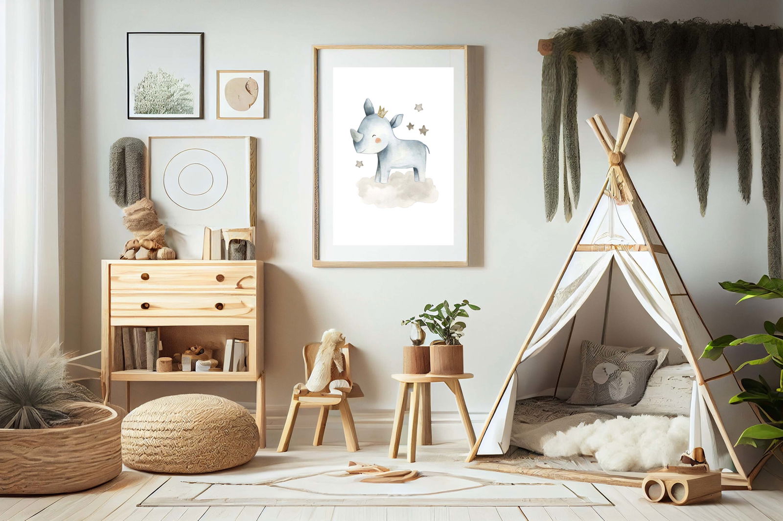 Baby Rhinoceros Poster