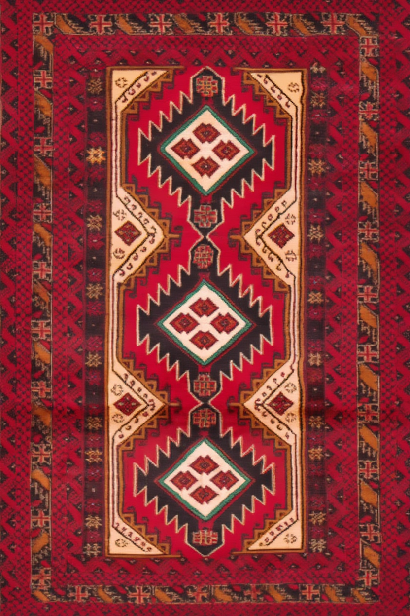 Baluchi Rug Variation IV | Orientalist Rug Art Print
