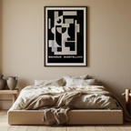Dark Bauhaus Abstract Print – Modernist Art Print