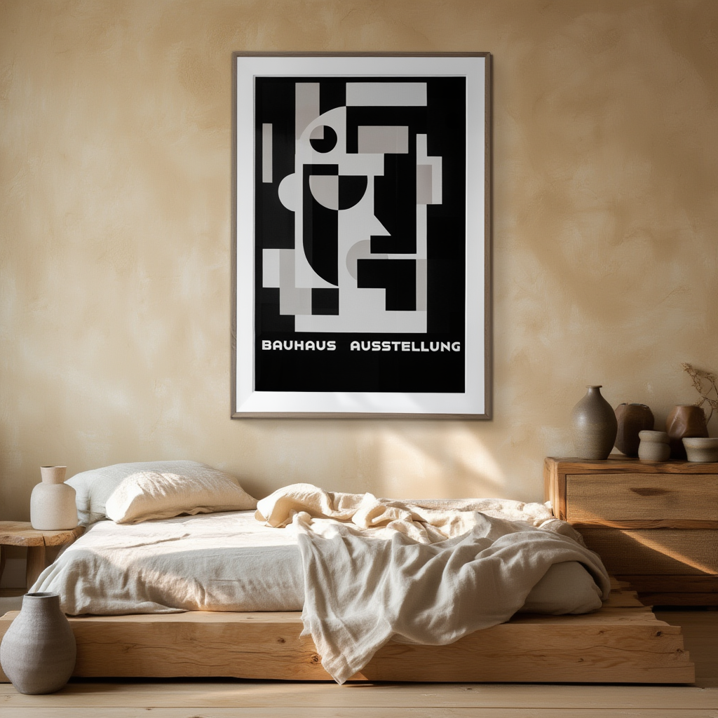 Dark Bauhaus Abstract Print – Modernist Art Print