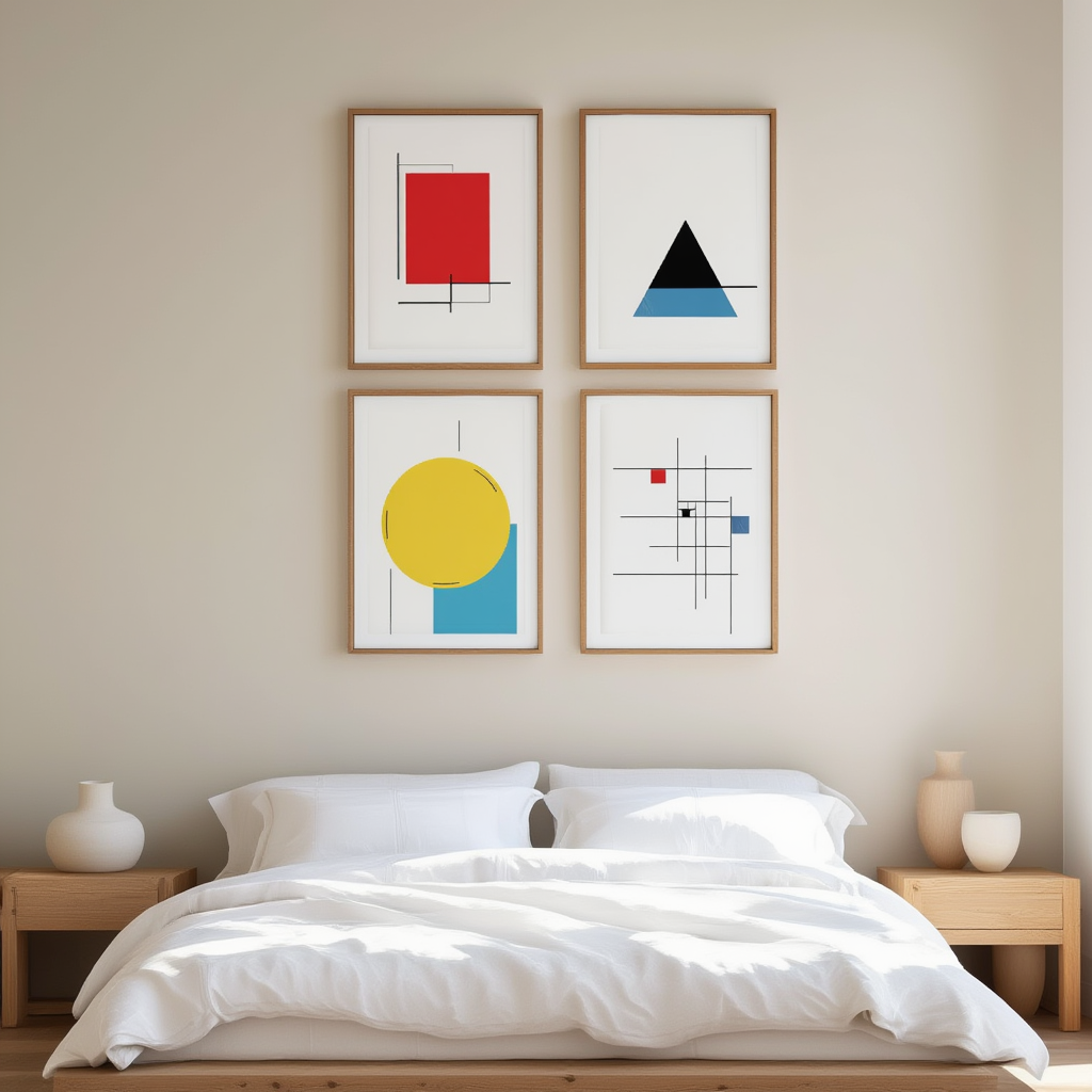 Bauhaus Quartet – Set of 4 Art Prints - Hakyarts