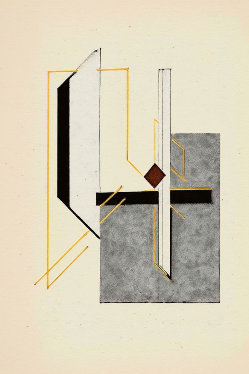 El Lissitzky – 3 Geometric Modernist Prints | Abstract Art Collection