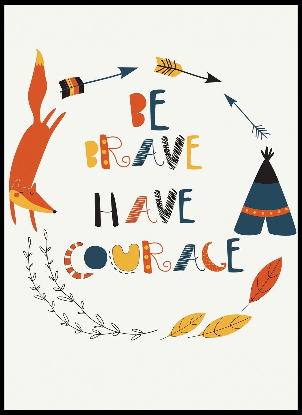 Be Brave Have Courage Poster