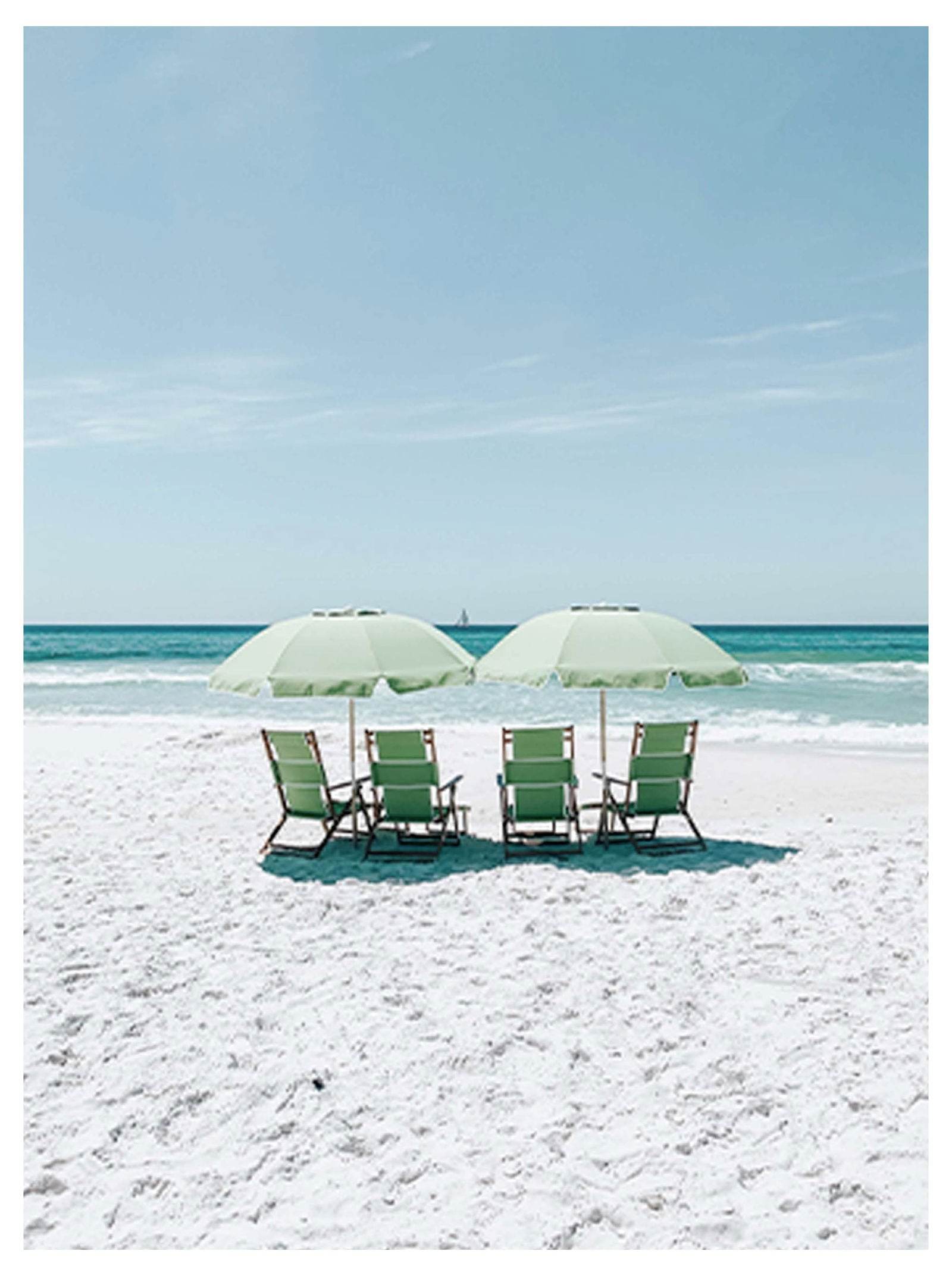 Beach Parasols Poster - Hakyarts