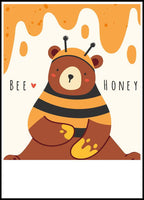 Bear with Honey Poster