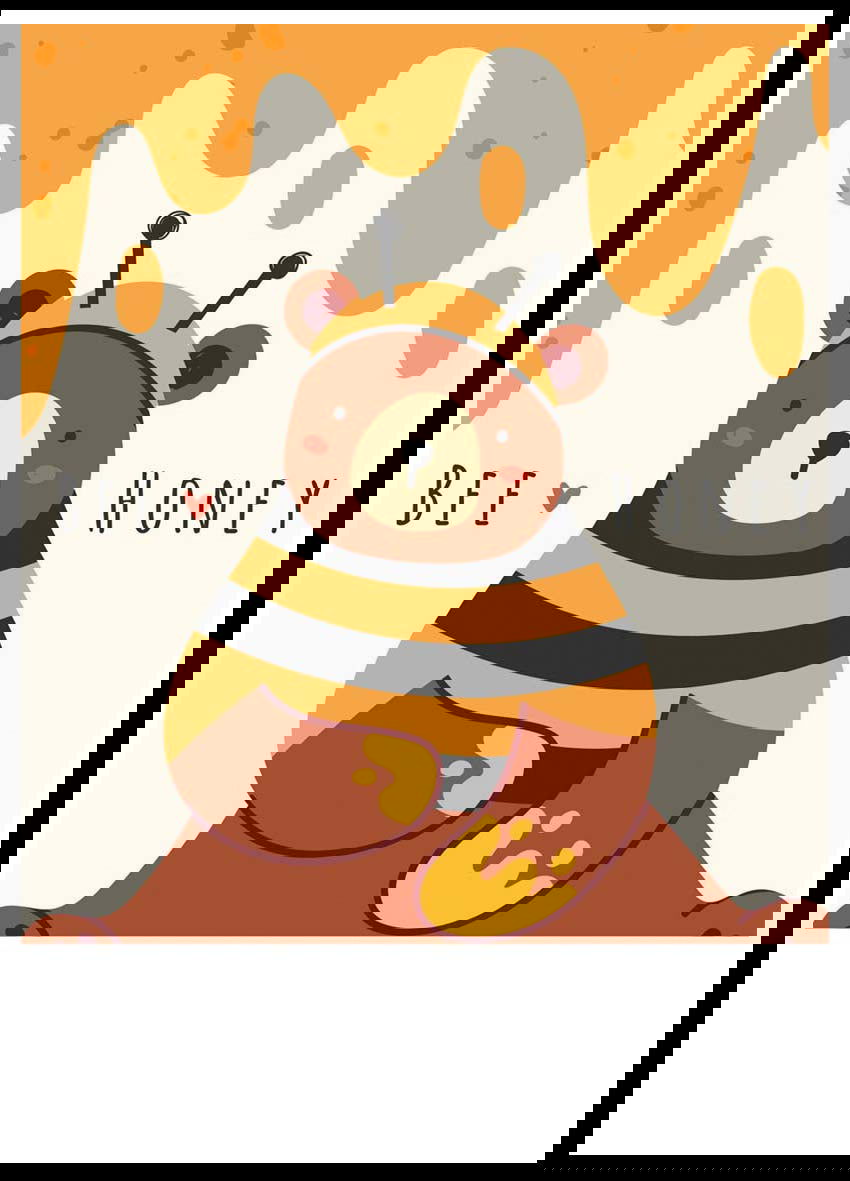 Bear with Honey Poster