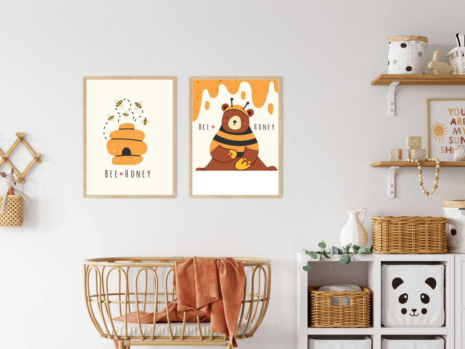 Bear with Honey Poster