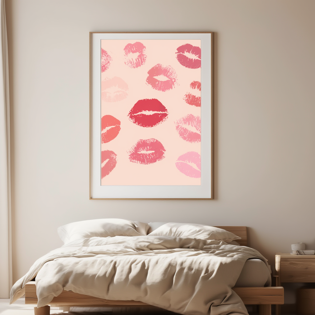 Colourful Lips – Contemporary Pop Art Single Print - Hakyarts
