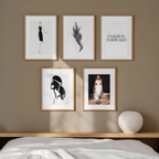 Luxury Fashion Art – Elegant Beige Living Set of 5 - Hakyarts