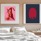 Red Harmony – Set of 3 Red-Themed Wall Art Prints - Hakyarts